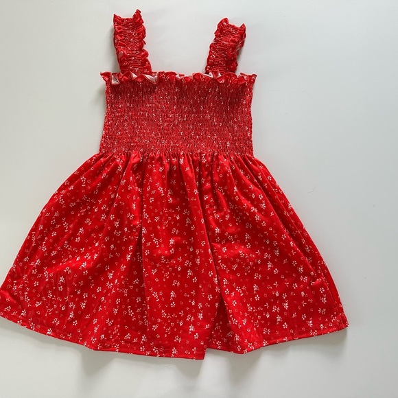 Red Sleeveless Smocked Tank Top - Picture 1 of 3